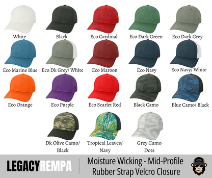 a group of hats with different colors and sizes