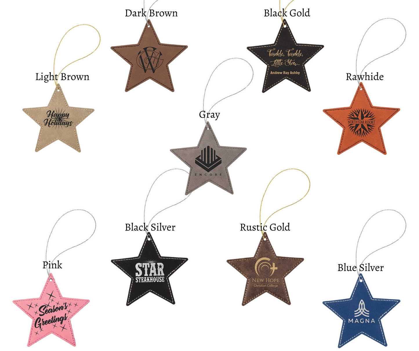 Leather Star Ornament