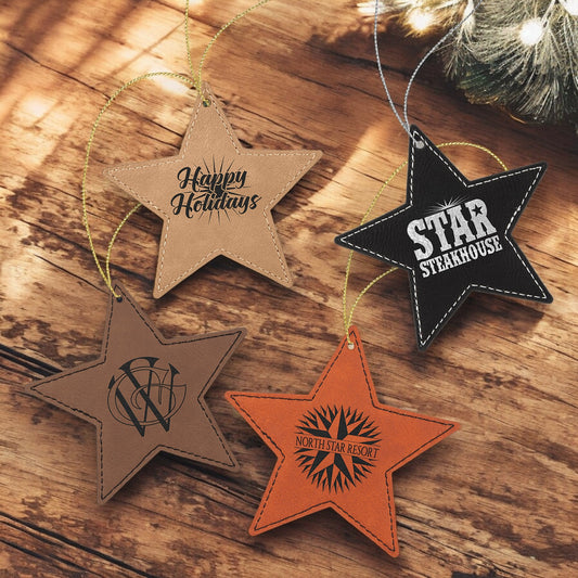 Leather Star Ornament