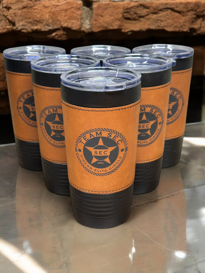 20 oz. Leather Wrapped Tumbler