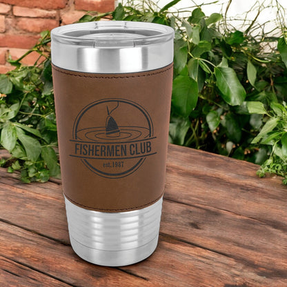 20 oz. Leather Wrapped Stainless Tumbler