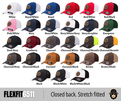 The Flexfit® 6511 Trucker Cap + Custom Patch