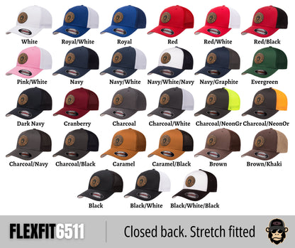 The Flexfit® 6511 Trucker Cap + Custom Patch