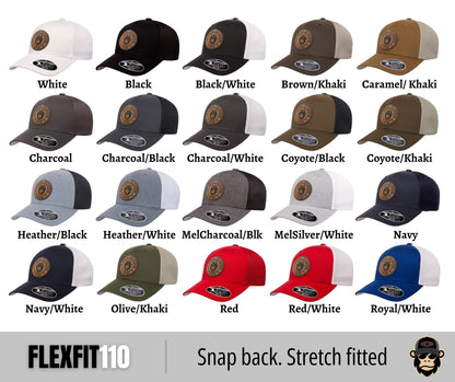 a group of hats with different colors and logos