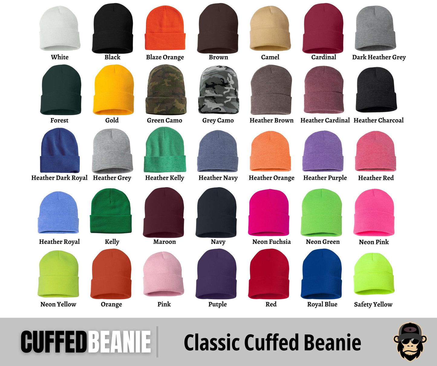 beanie hats with different colors of beanies