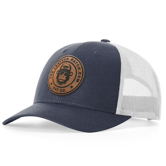 Richardson 115 Low-Profile Trucker Hat + Custom Patch - The Leather Patch Hat Co.