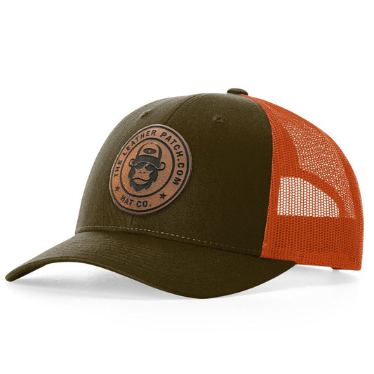 Richardson 115 Low-Profile Trucker Hat + Custom Patch - The Leather Patch Hat Co.