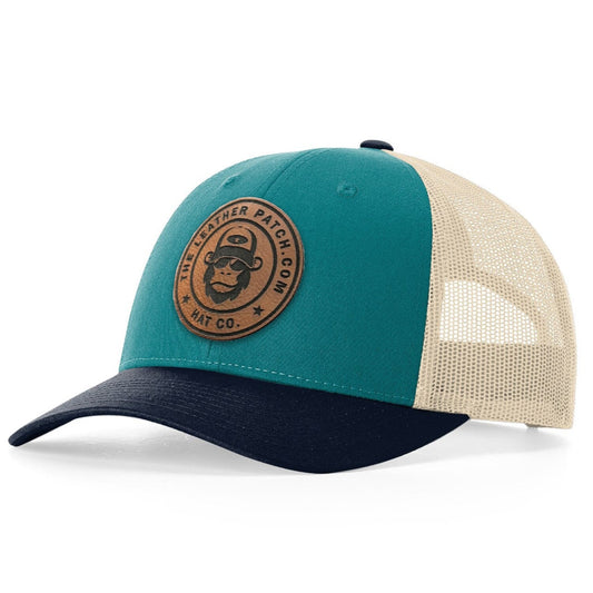 Richardson 115 Low-Profile Trucker Hat + Custom Patch - The Leather Patch Hat Co.