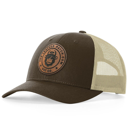 Richardson 115 Low-Profile Trucker Hat + Custom Patch - The Leather Patch Hat Co.