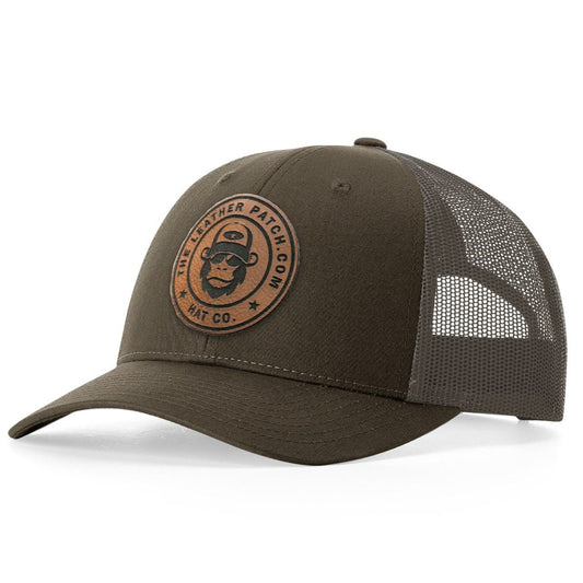 Richardson 115 Low-Profile Trucker Hat + Custom Patch - The Leather Patch Hat Co.